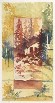 Picture of Forest Cabin in Yellow and Red